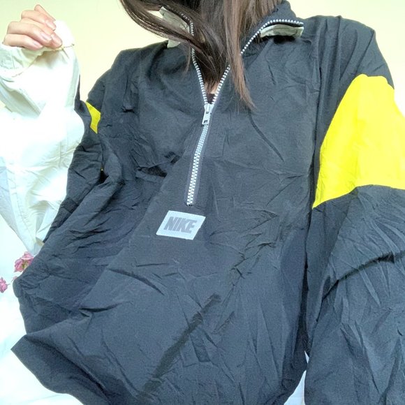 Nike Black + Yellow Colorblock Windbreaker - Picture 3 of 5